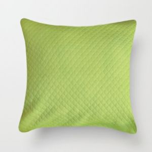 Neon green quilt pattern pillow